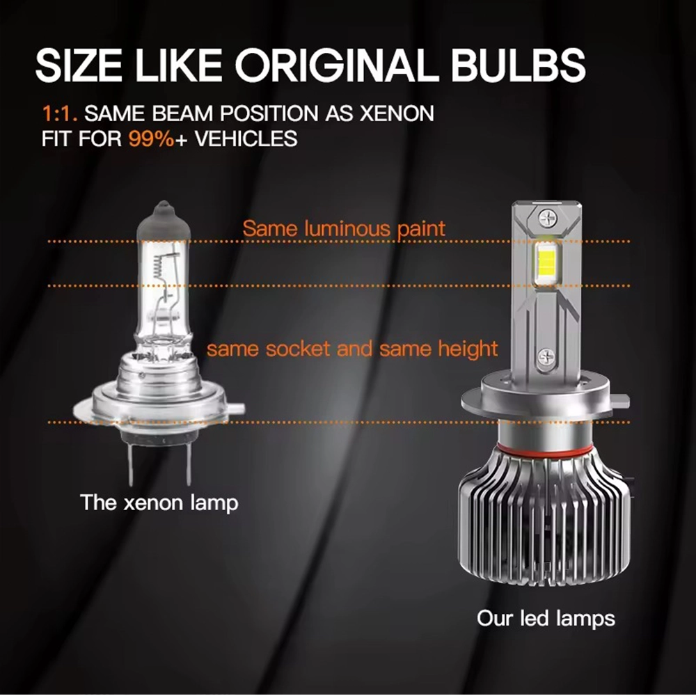 طقم لمبات ليد للسيارات Conpex مقاس 9006 الأصلية - قدرة 50W وسطوع 7500 لومن لإضاءة فائقة الوضوح